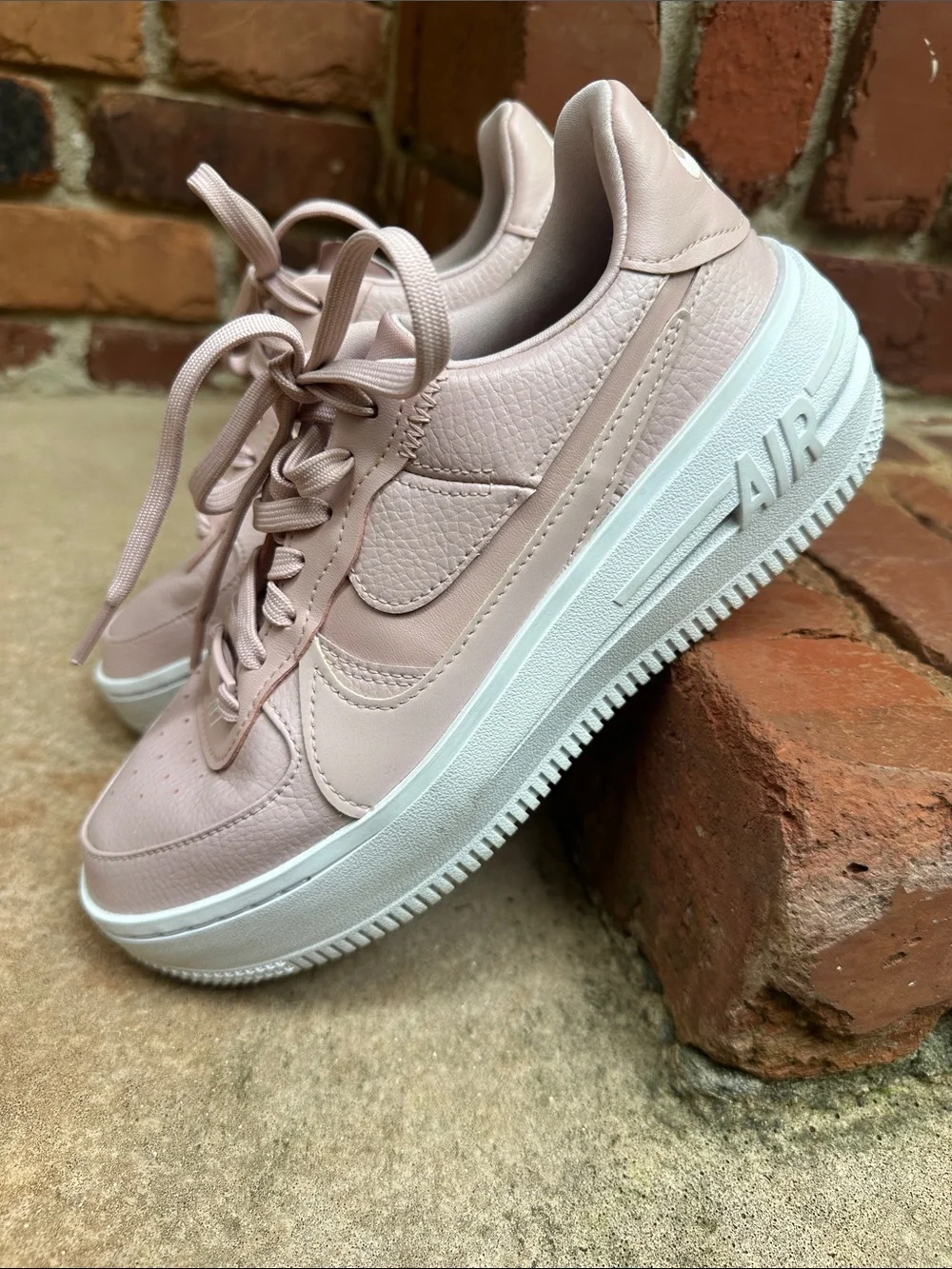 Nike Women's Pink Air Force 1 Platform Sneakers